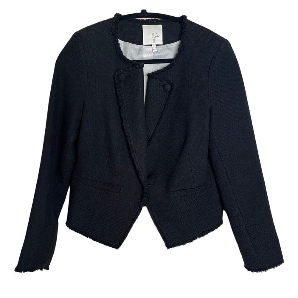 Joie black tweed tuxedo blazer size small NWOT